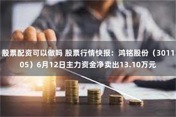 股票配资可以做吗 股票行情快报：鸿铭股份（301105）6月12日主力资金净卖出13.10万元