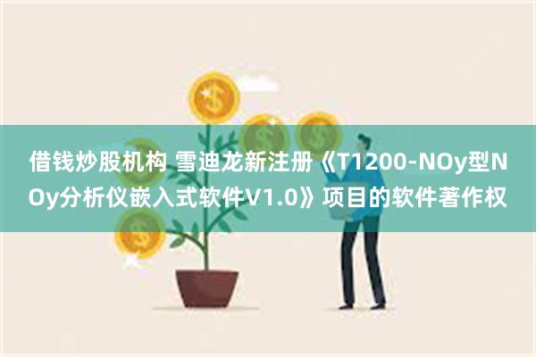 借钱炒股机构 雪迪龙新注册《T1200-NOy型NOy分析仪嵌入式软件V1.0》项目的软件著作权