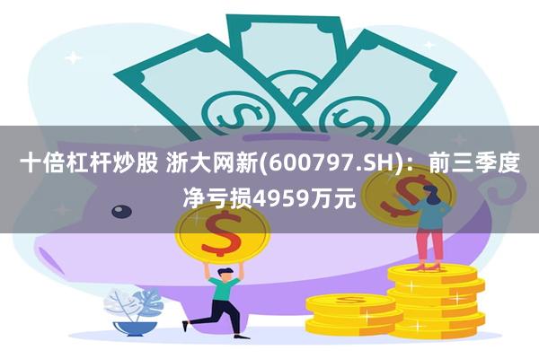 十倍杠杆炒股 浙大网新(600797.SH)：前三季度净亏损4959万元